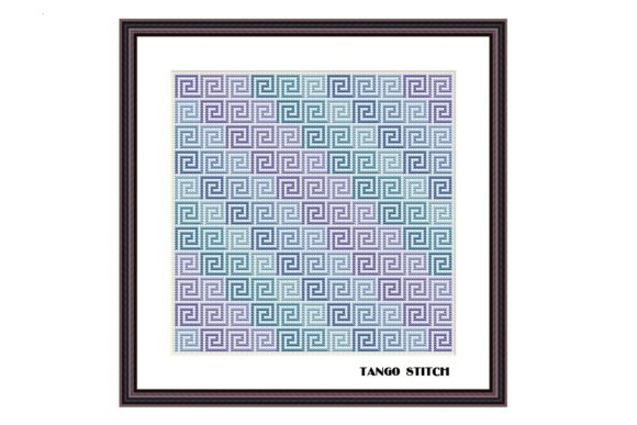 Blue Gradient Ornament Cross Stitch