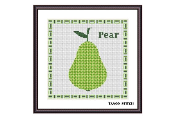 Pear Ornament Kitchen Fruit Cross Stitch