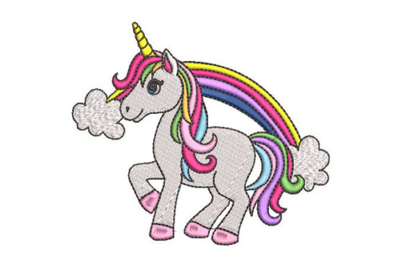 Pony Unicorn with Rainbow