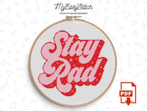 Stay Rad Cross Stitch Pattern