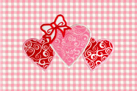 Trio of Hearts with a Bow